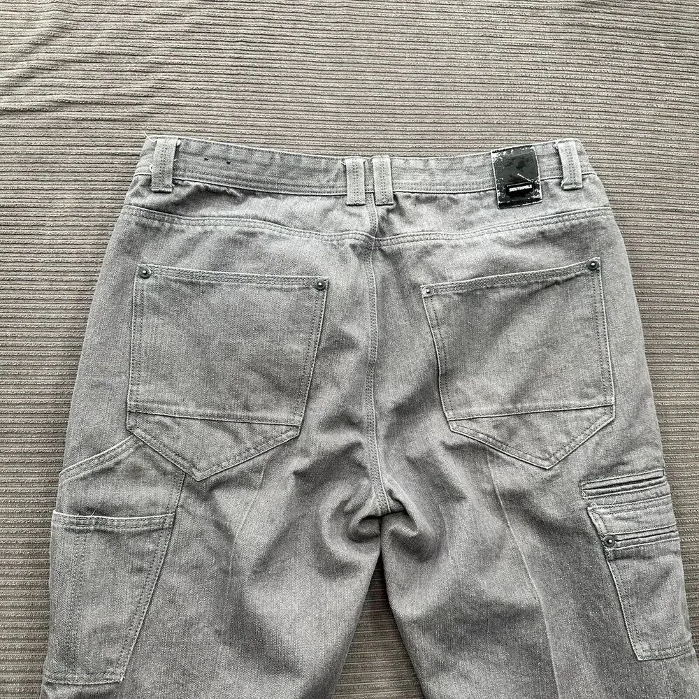 SouthPole Loose Straight Jeans Men 40/32 (Measured 38/32) Gray Cotton‎ Baggy.